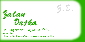 zalan dajka business card